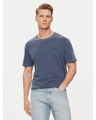GANT T-Shirt Sunfaded 2013018 Regular Fit - Blau