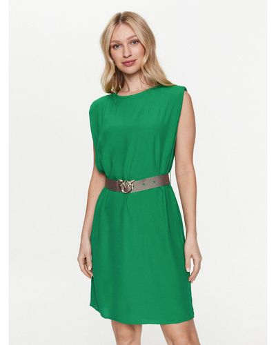 Pinko Kleid Für Den Alltag 101138 A0Us Grün Regular Fit