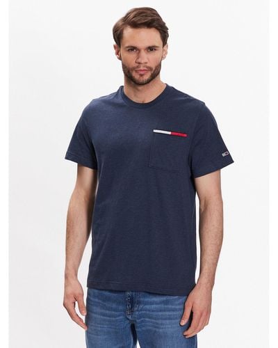 Tommy Hilfiger T-Shirt Essential Dm0Dm13063 Regular Fit - Blau