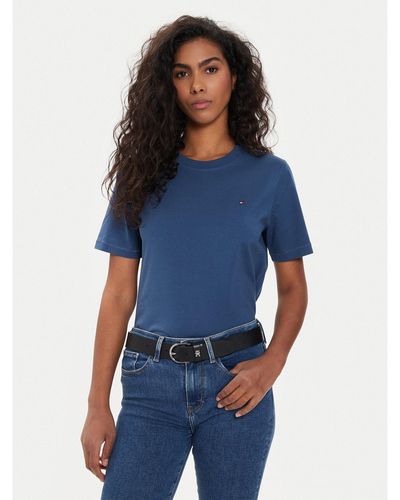 Tommy Hilfiger T-Shirt Modern Ww0Ww39848 Regular Fit - Blau