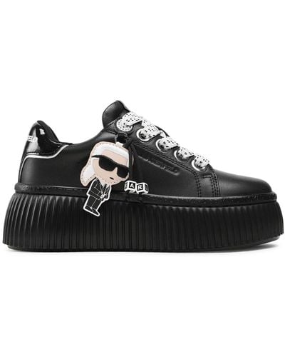 Karl Lagerfeld Sneakers kl42376n black lthr - Schwarz