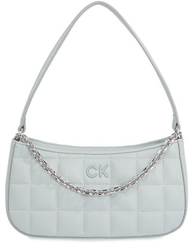 Calvin Klein Handtasche ck square quilt k60k612017 pigeon peb - Grau