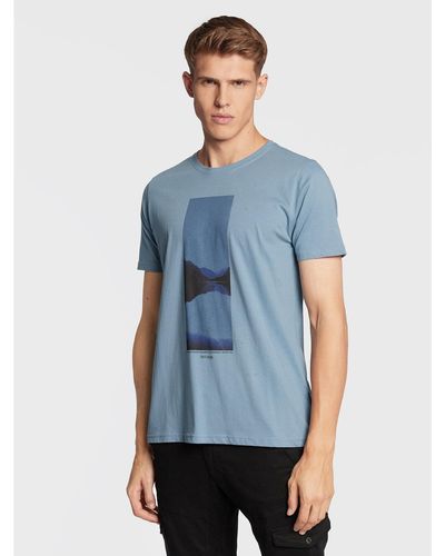 Solid T-Shirt Carchie 21107224 Regular Fit - Blau