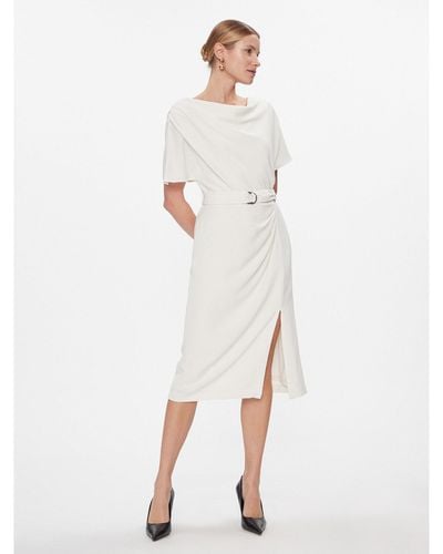 DKNY Kleid Für Den Alltag Dd3J233A Écru Regular Fit - Weiß