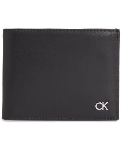 Calvin Klein Große Herren Geldbörse Metal Ck K50K511692 - Schwarz