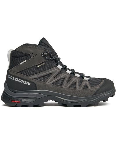 Salomon Trekkingschuhe X Ward Leather Mid Gore-Tex L47181900 - Schwarz