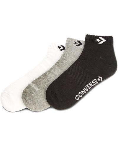 Converse 3Er-Set Niedrige -Socken E746A-3010 Weiß - Schwarz