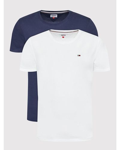 Tommy Hilfiger 2Er-Set T-Shirts Dm0Dm15381 Slim Fit - Blau