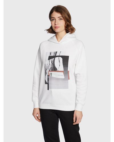 Calvin Klein Sweatshirt Photo Print K20K204974 Weiß Regular Fit
