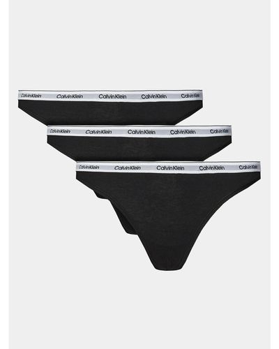 Calvin Klein 3Er-Set Stringtangas 000Qd5209E - Schwarz