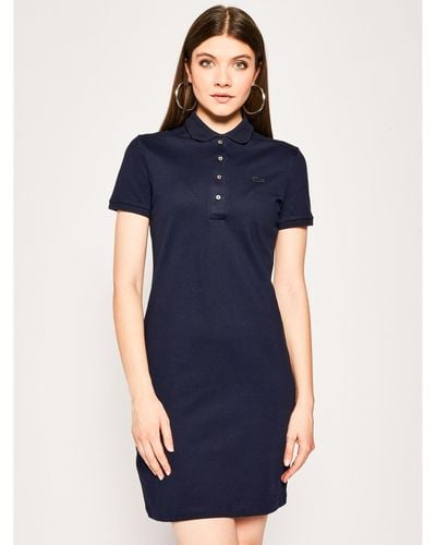Lacoste Kleid Für Den Alltag Ef5473 Slim Fit - Blau