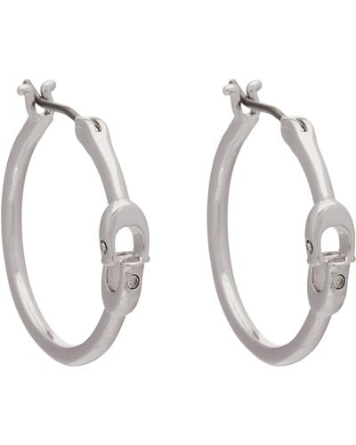 COACH Ohrringe Signature Hoop Earrings 37408160Rho030 - Mettallic