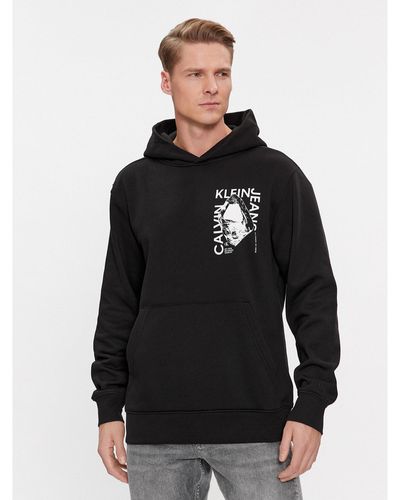 Calvin Klein Sweatshirt Modern Metals Graphic J30J324626 Regular Fit - Schwarz
