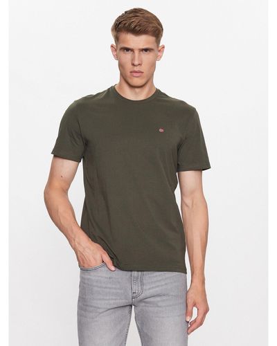 Napapijri T-Shirt Salis Np0A4H8D Grün Regular Fit - Grau