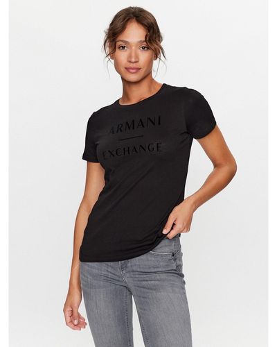 Armani Exchange T-Shirt 6Ryt47 Yj3Rz 1200 Regular Fit - Schwarz