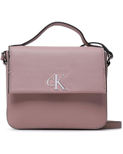 Calvin Klein Handtasche minimal monogram boxy flap cb19 k60k610330 tqu - Pink