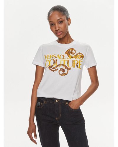 Versace T-Shirt 76Hahg00 Weiß Slim Fit