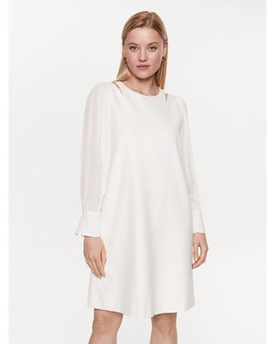BOSS Kleid Für Den Alltag Darala 50487466 Relaxed Fit - Weiß