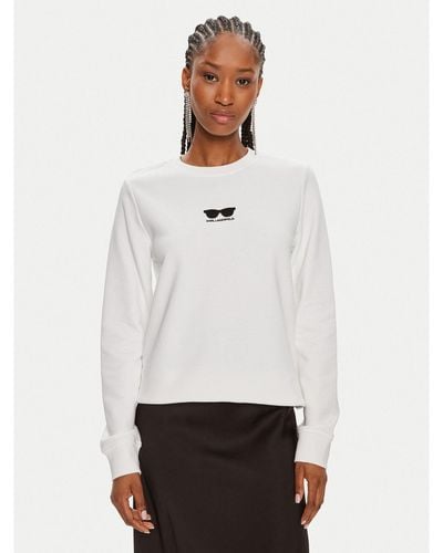 Karl Lagerfeld Sweatshirt 245W1813 Weiß Regular Fit