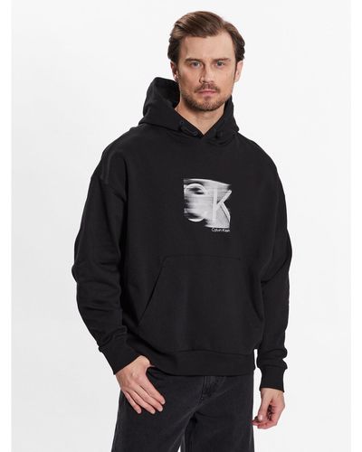 Calvin Klein Sweatshirt Motion Logo Mod Comfort Hoodie K10K111109 Regular Fit - Schwarz