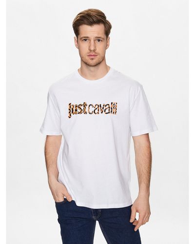 Just Cavalli T-Shirt 74Obhg02 Weiß Regular Fit