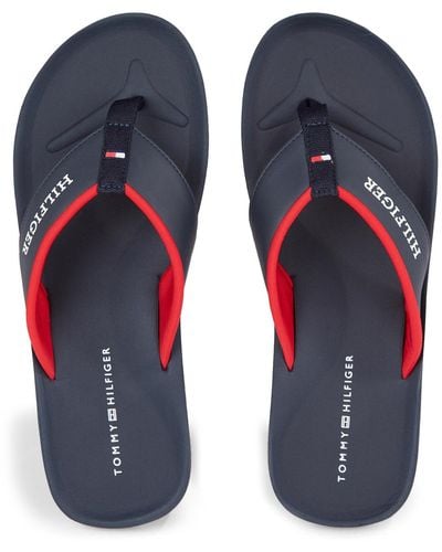 Tommy Hilfiger Zehentrenner comfort hilfiger beach sandal fm0fm05029 desert sky dw5 - Blau