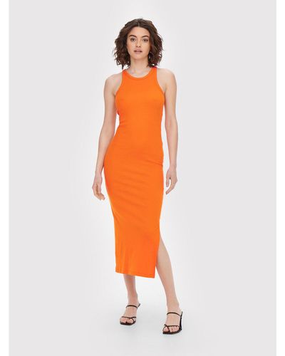 ONLY Kleid Für Den Alltag Lindsay 15235138 Slim Fit - Orange