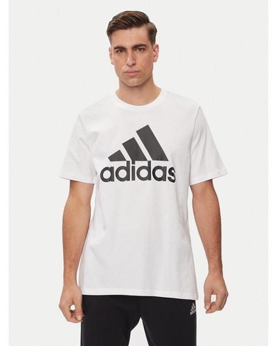 adidas T-Shirt Essentials Single Jersey Big Logo T-Shirt Ic9349 Weiß Regular Fit