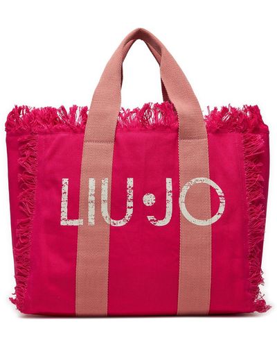 Liu Jo Handtasche shopping logo stamp va4203 t0300 deep pink 82143