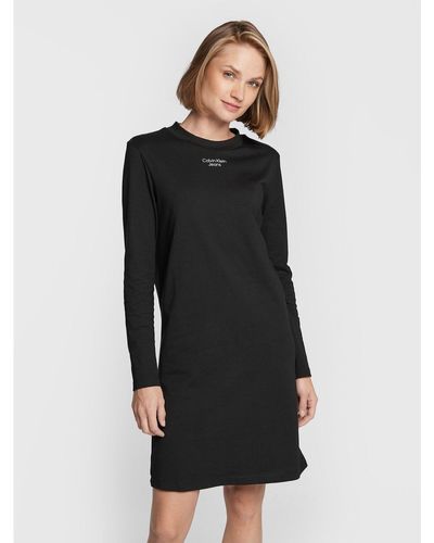 Calvin Klein Kleid Für Den Alltag J20J219853 Regular Fit - Schwarz