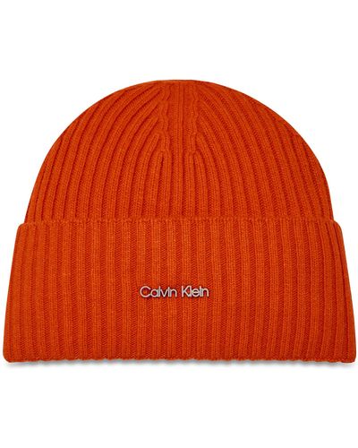 Calvin Klein Mütze Ck Must Logo Beanie K60K611401 - Orange