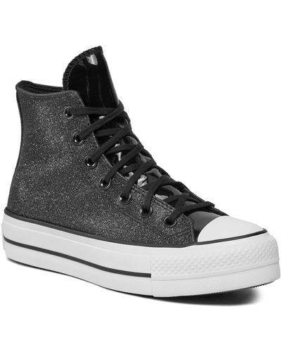 Converse Sneakers Aus Stoff Chuck Taylor All Star Lift A05436C - Schwarz