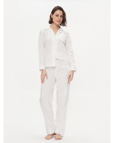 Lauren by Ralph Lauren Pyjama Iln92305 Weiß Regular Fit