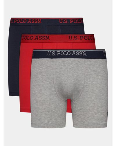 U.S. POLO ASSN. 3Er-Set Boxershorts 80454 - Grau
