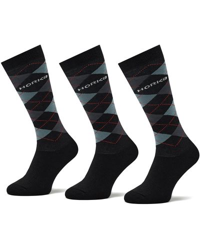 HORKA 3Er-Set Hohe -Socken Riding Socks 145450-0000-0206 - Schwarz