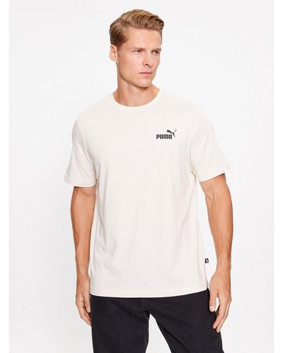 PUMA T-Shirt Ess Small Logo 586669 Weiß Regular Fit