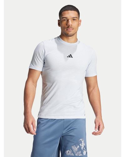 adidas Technisches T-Shirt Workout Logo It2128 Regular Fit - Weiß
