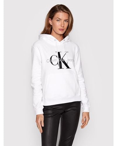 Calvin Klein Sweatshirt J20J219141 Weiß Regular Fit
