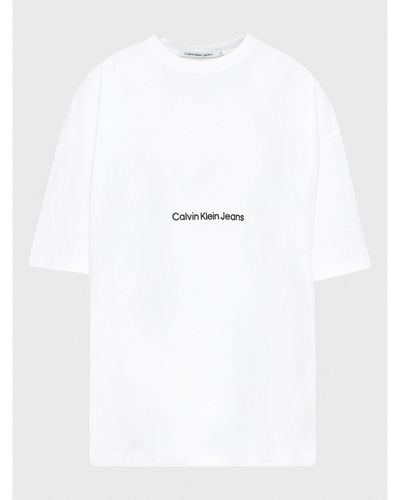 Calvin Klein T-Shirt J20J221197 Weiß Relaxed Fit
