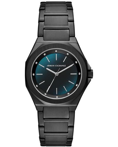 Armani Exchange Armani Exchange uhr quarz/3-Zeiger Uhrwerk 34mm Gehäusegröße mit einem Edelstahlarmband AX4609 - Grau