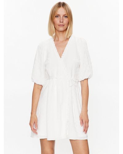 Gina Tricot Sommerkleid 20300 Weiß Regular Fit