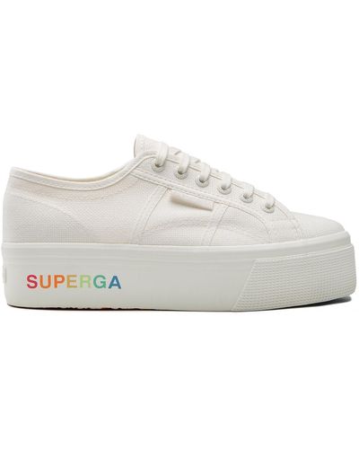 Superga Sneakers Aus Stoff 2790 Platform S7113Kw Weiß