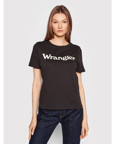 Wrangler T-Shirt W7N4Ghxv6 112146410 Regular Fit - Schwarz