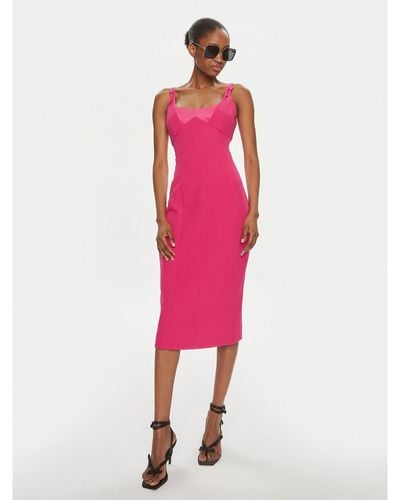 Versace Kleid Für Den Alltag 76Hao919 Slim Fit - Rot