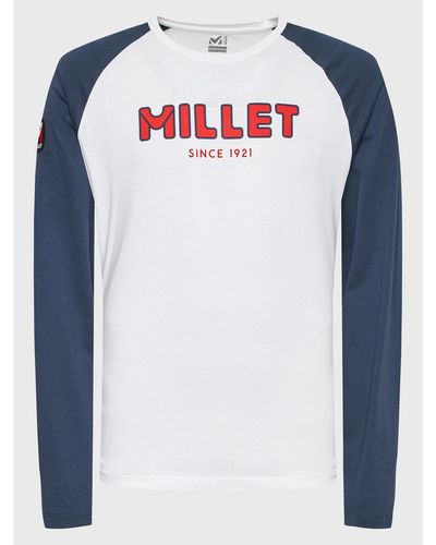 Millet T-Shirt Heriage Ts Ls M Miv9662 Weiß Regular Fit - Blau