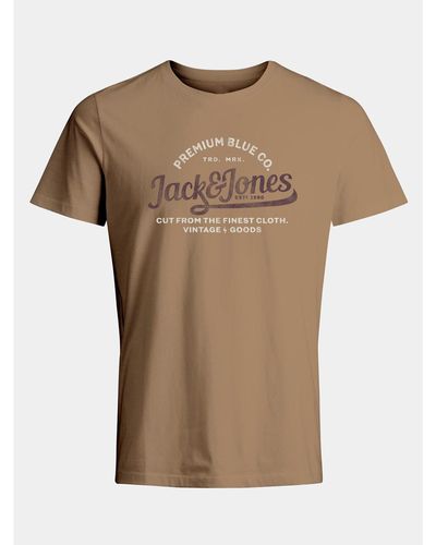 Jack & Jones T-Shirt Jprblulouie 12259674 Regular Fit - Braun