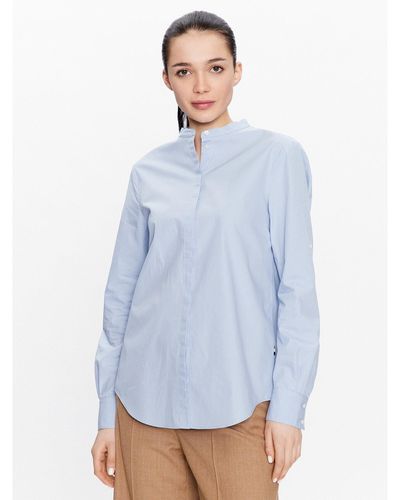 BOSS Bluse Befelize_19 50484993 Relaxed Fit - Blau