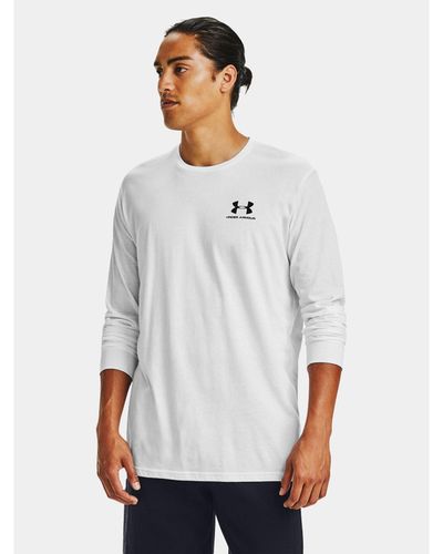 Under Armour Longsleeve Ua Sportstyle Left Chest Ls 1329585-100 Weiß Loose Fit
