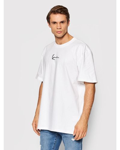 Karlkani T-Shirt Small Signature 6060585 Weiß Regular Fit