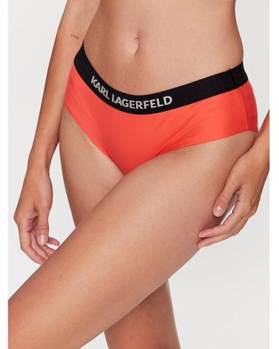 Karl Lagerfeld Bikini-Unterteil Logo 230W2214 - Rot